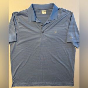 IZOD Golf Shirt Performance Mens Short Sleeve Collared‎ Blue Polo Size XL